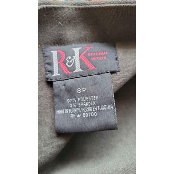 Vintage R&K Original sz 8 Petite 8P dressy blazer jacket green button front EUC - Picture 9 of 9